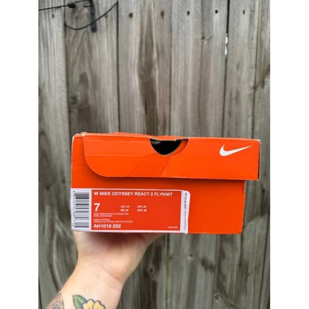 Running Athleisure Nike Odyssey React 2 Flyknit 7 Grey AH1016-002 Sneaker